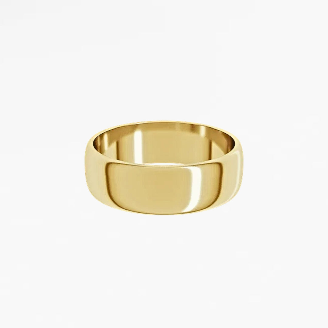 GOVAN II Half Round Wedding Band