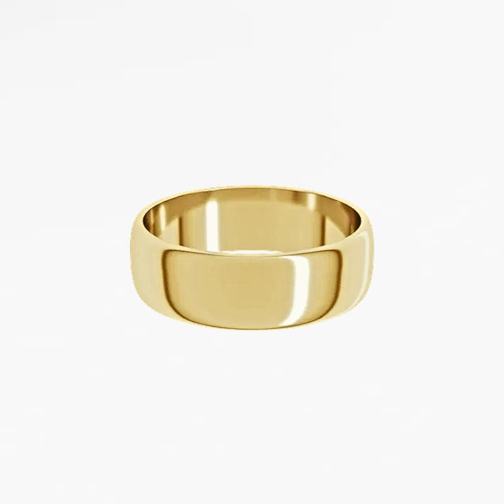 GOVAN II Half Round Wedding Band
