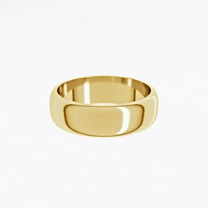 GOVAN I Half Round Wedding Band