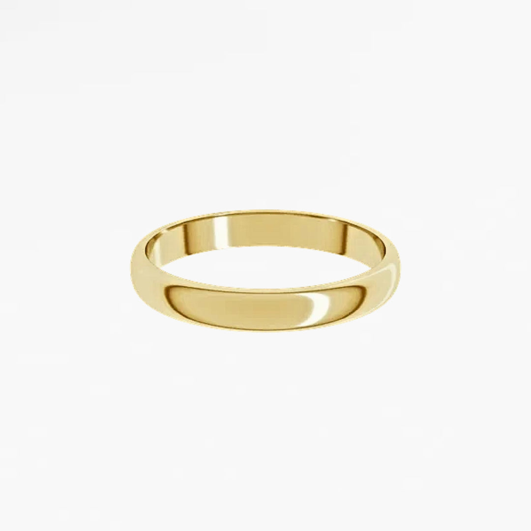 GOVAN II Half Round Wedding Band