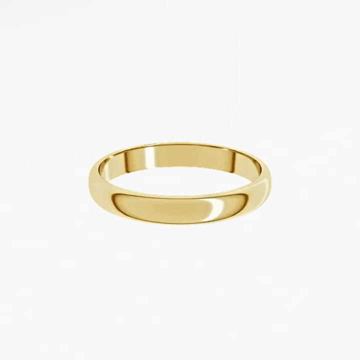 GOVAN II Half Round Wedding Band