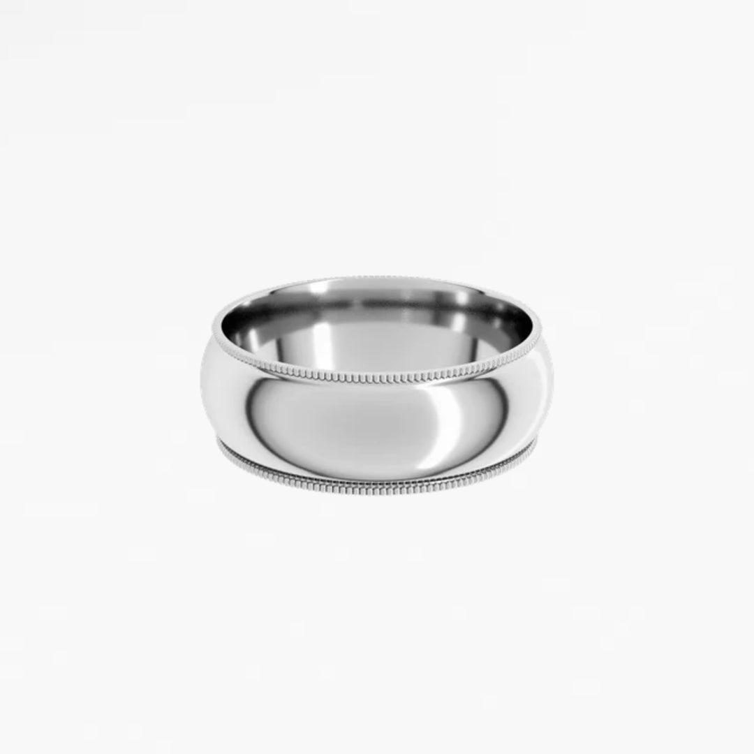 GOVAN VII Half Round Wedding Band