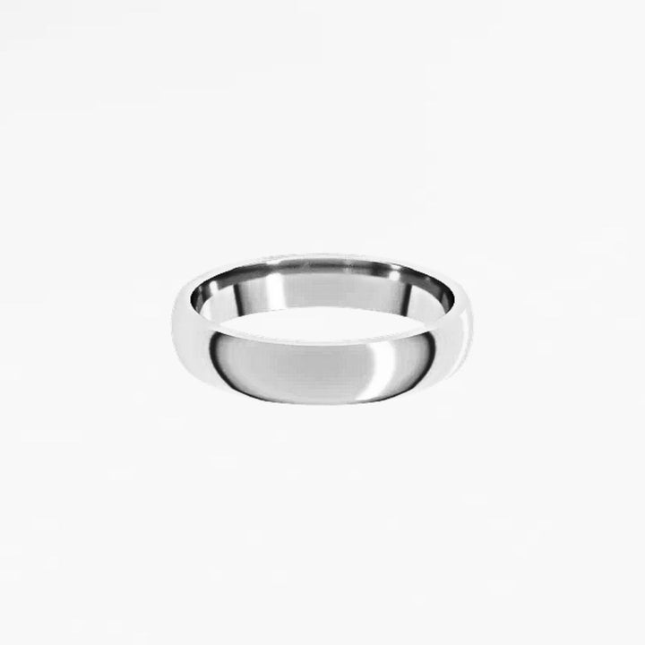 GOVAN IV Half Round Wedding Band