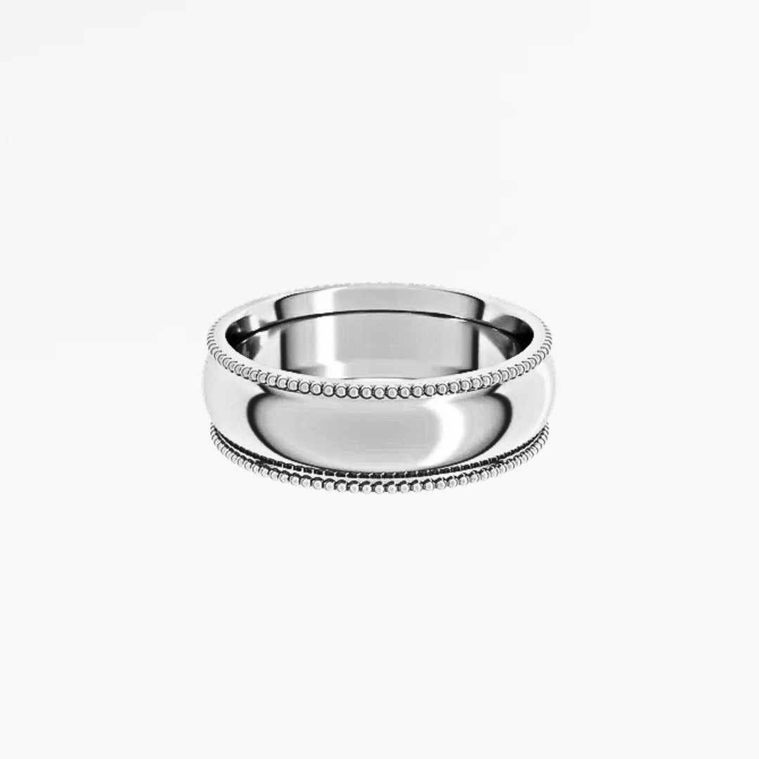 GOVAN IX Half Round Wedding Band