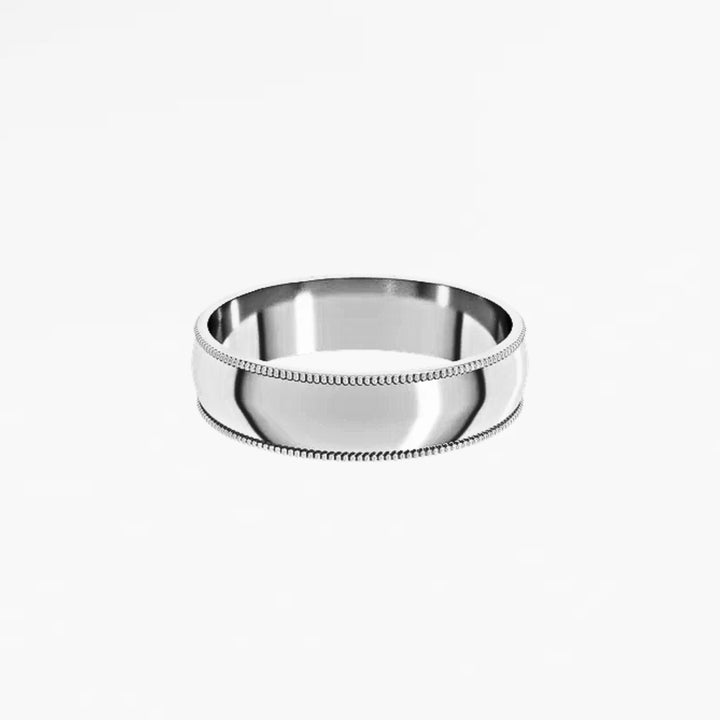 GOVAN VII Half Round Wedding Band
