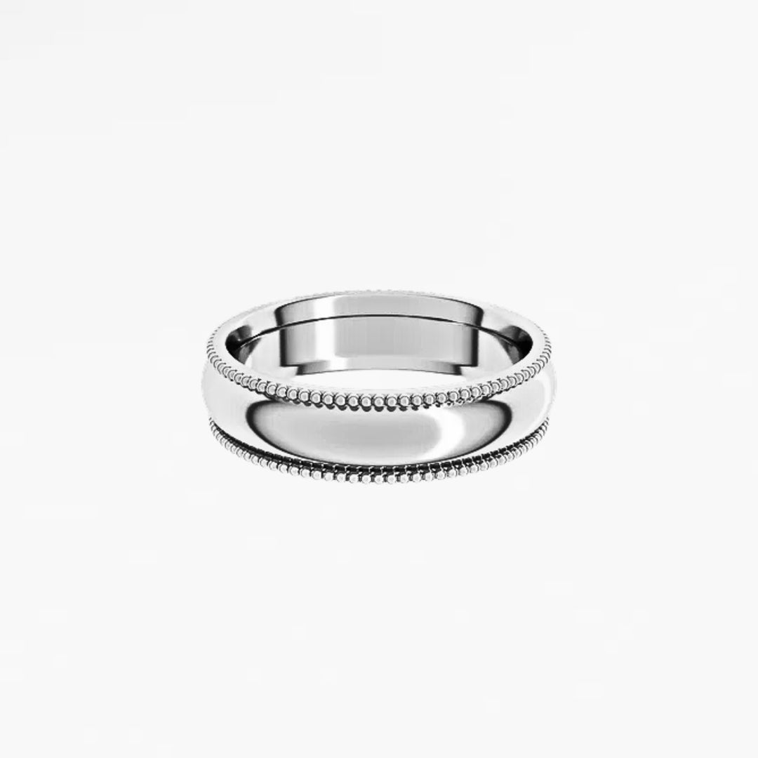 GOVAN IX Half Round Wedding Band