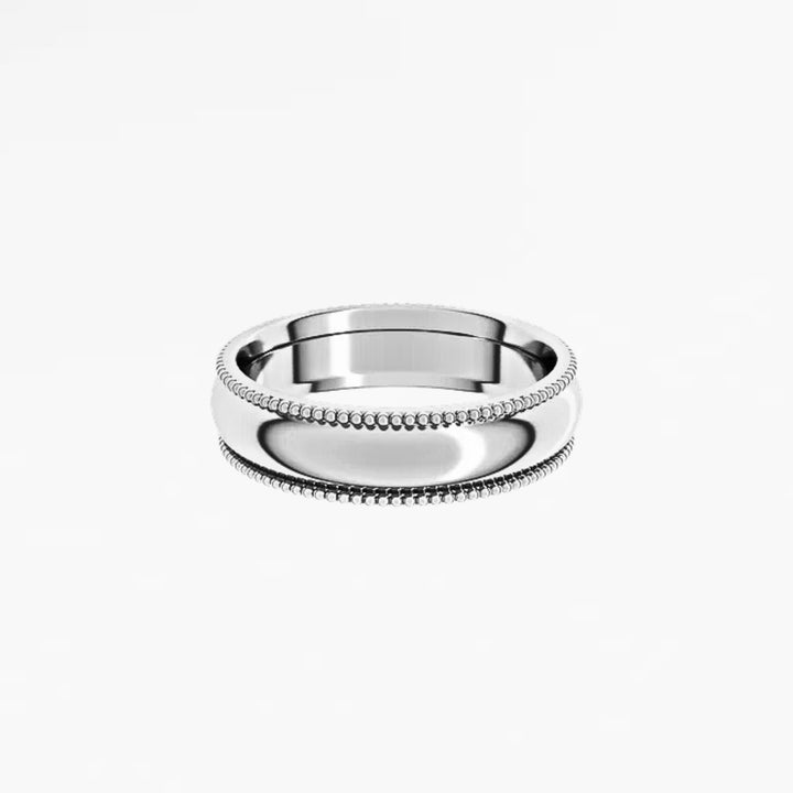 GOVAN IX Half Round Wedding Band