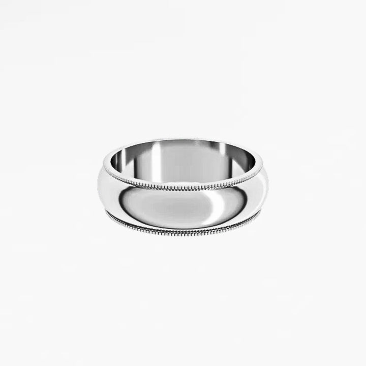 GOVAN VI Half Round Wedding Band
