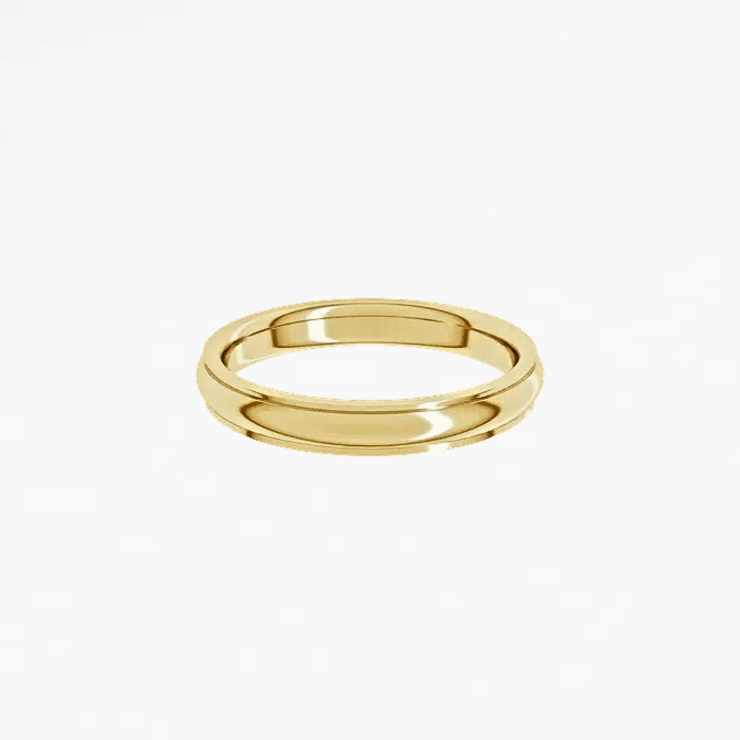 GOVAN V Half Round Wedding Band