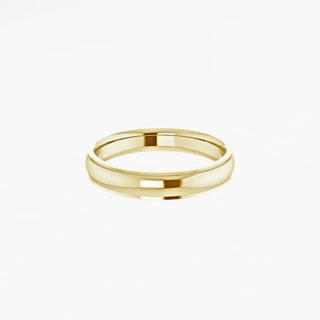 GOVAN V Half Round Wedding Band