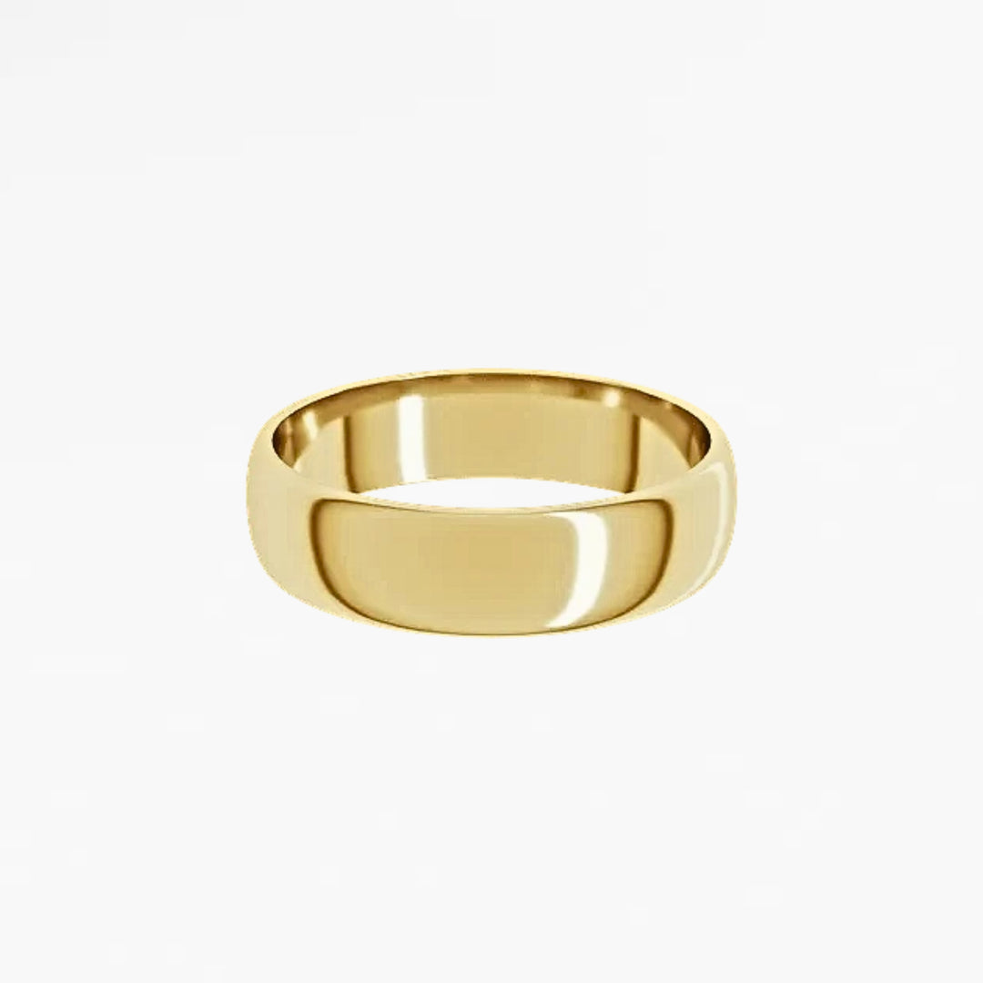 GOVAN II Half Round Wedding Band