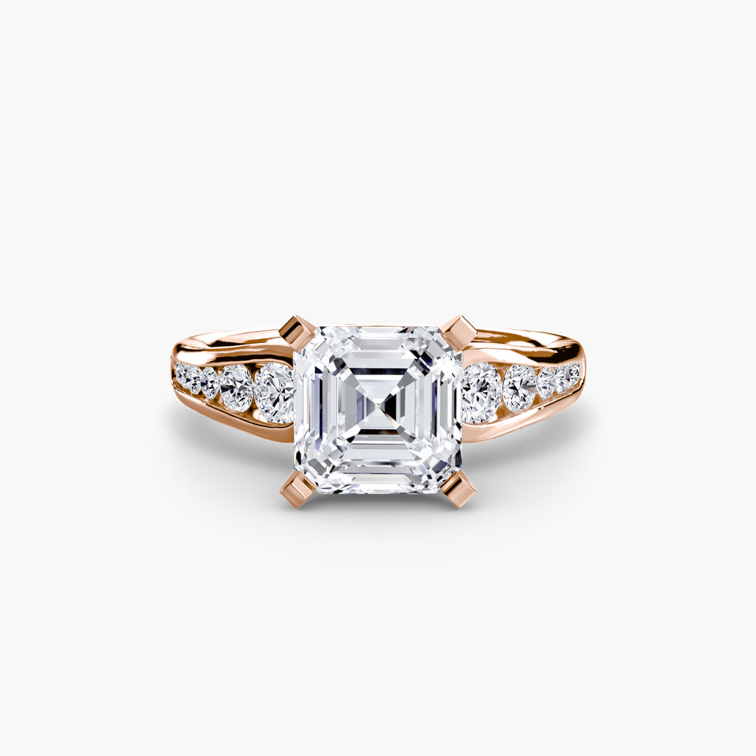 SYLVAN III Diamond Engagement Ring with a Channel-set Diamond Band