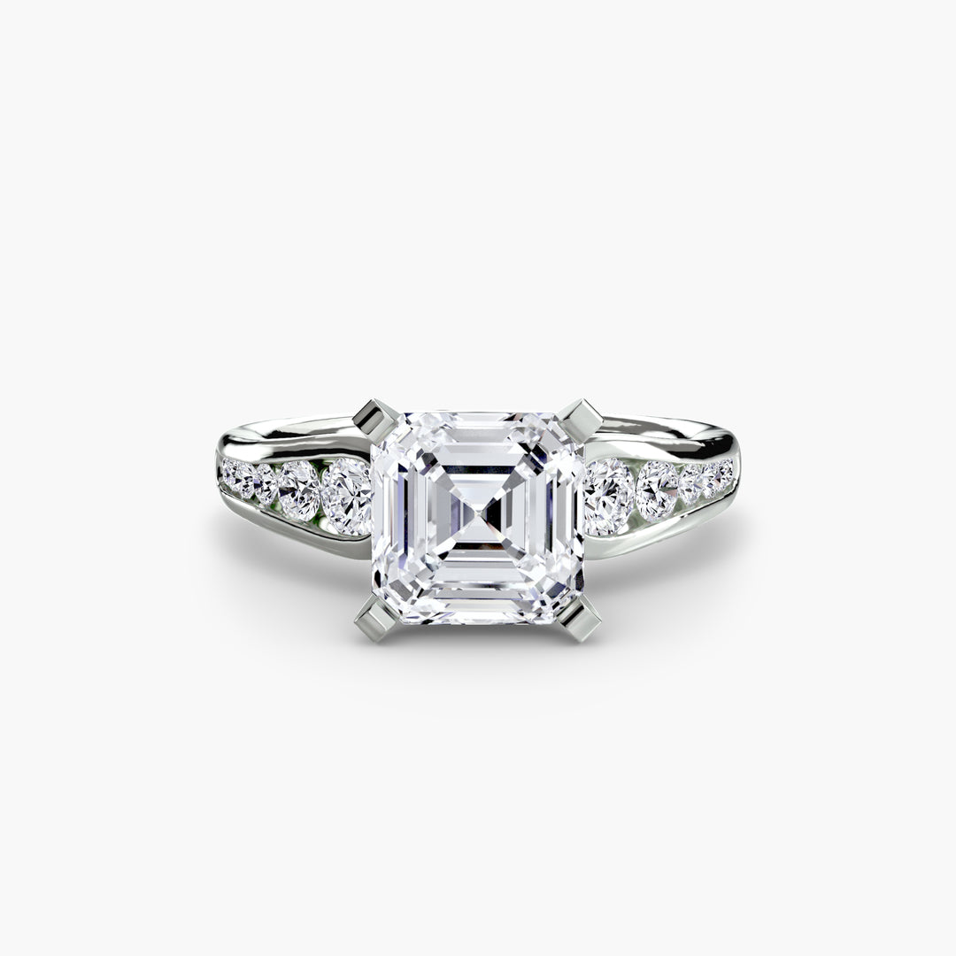 SYLVAN III Diamond Engagement Ring with a Channel-set Diamond Band