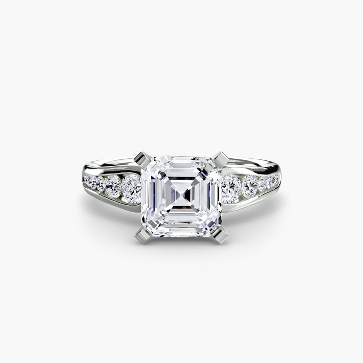 SYLVAN III Diamond Engagement Ring with a Channel-set Diamond Band