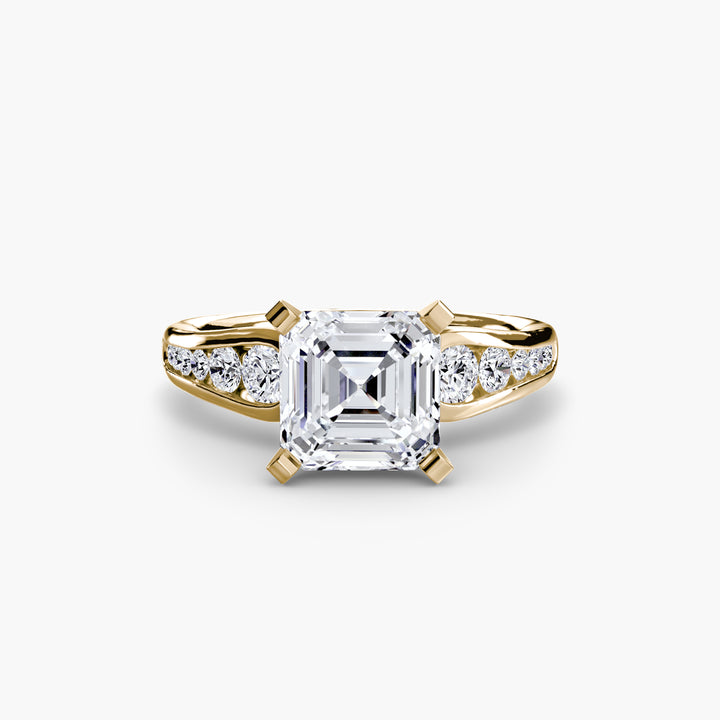 SYLVAN III Diamond Engagement Ring with a Channel-set Diamond Band