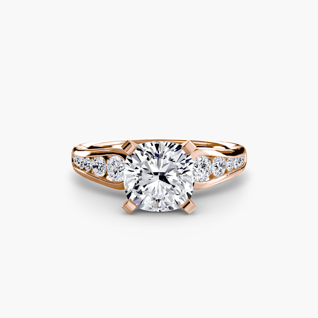 SYLVAN III Diamond Engagement Ring with a Channel-set Diamond Band