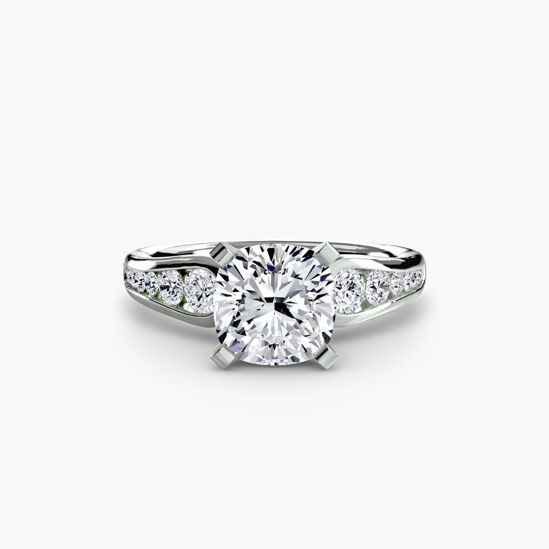 SYLVAN III Diamond Engagement Ring with a Channel-set Diamond Band