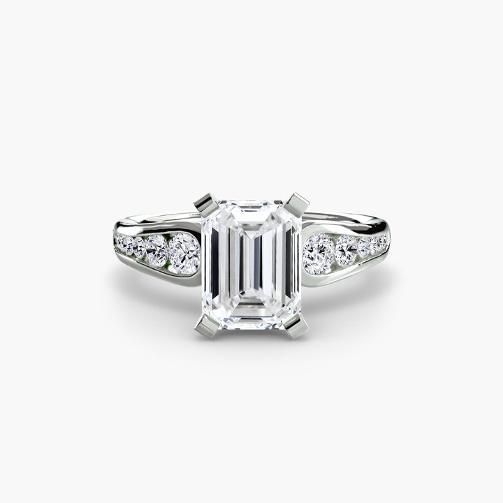 SYLVAN III Diamond Engagement Ring with a Channel-set Diamond Band