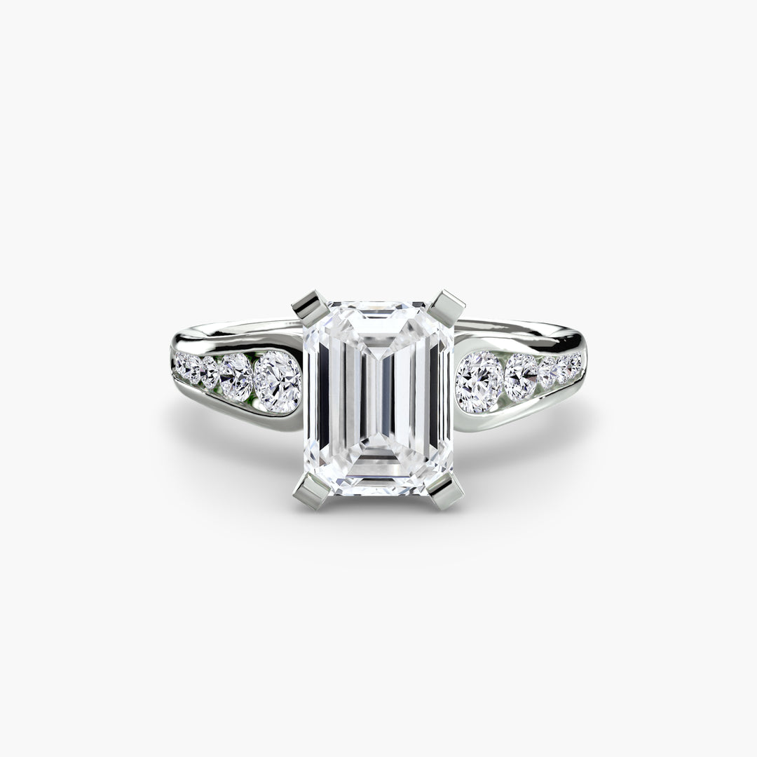 SYLVAN III Diamond Engagement Ring with a Channel-set Diamond Band