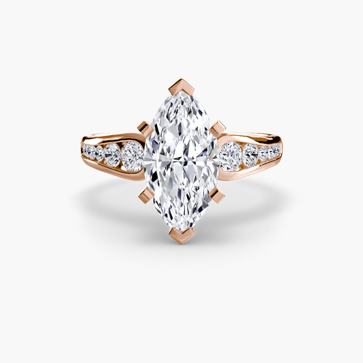 SYLVAN III Diamond Engagement Ring with a Channel-set Diamond Band