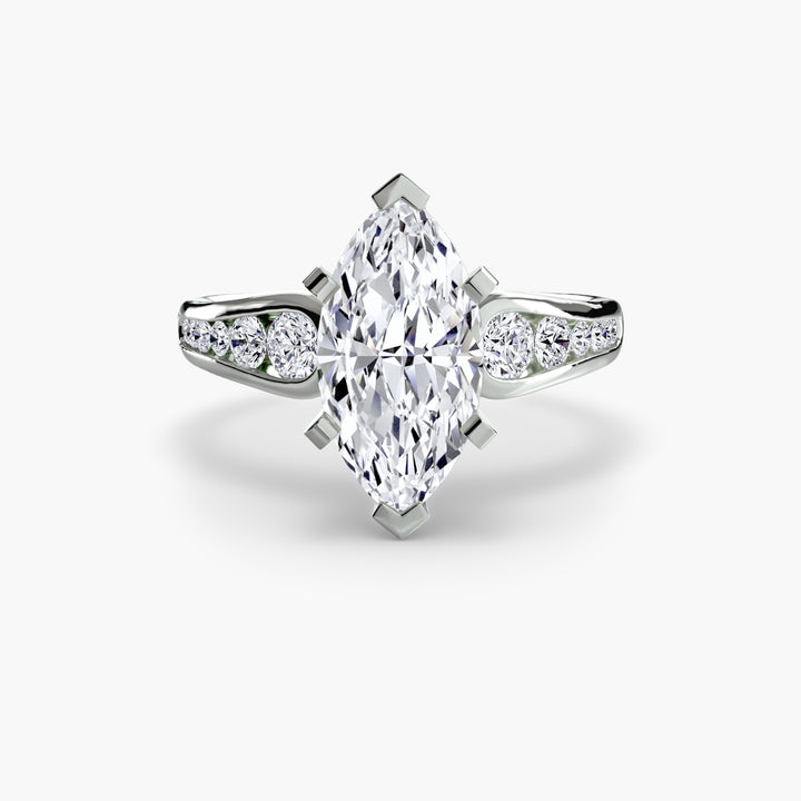 SYLVAN III Diamond Engagement Ring with a Channel-set Diamond Band