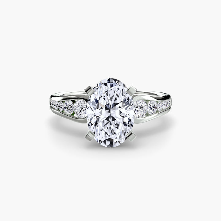 SYLVAN III Diamond Engagement Ring with a Channel-set Diamond Band