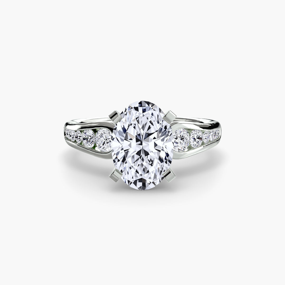 SYLVAN III Diamond Engagement Ring with a Channel-set Diamond Band