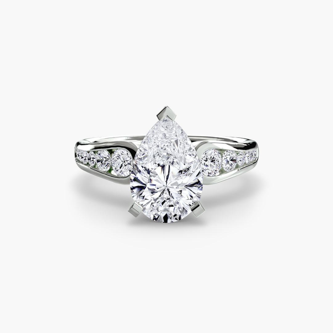 SYLVAN III Diamond Engagement Ring with a Channel-set Diamond Band