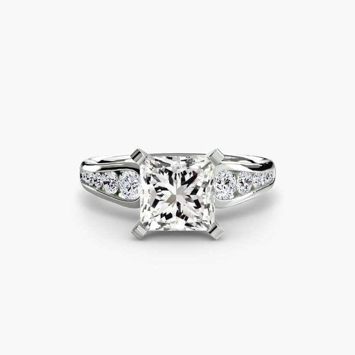 SYLVAN III Diamond Engagement Ring with a Channel-set Diamond Band