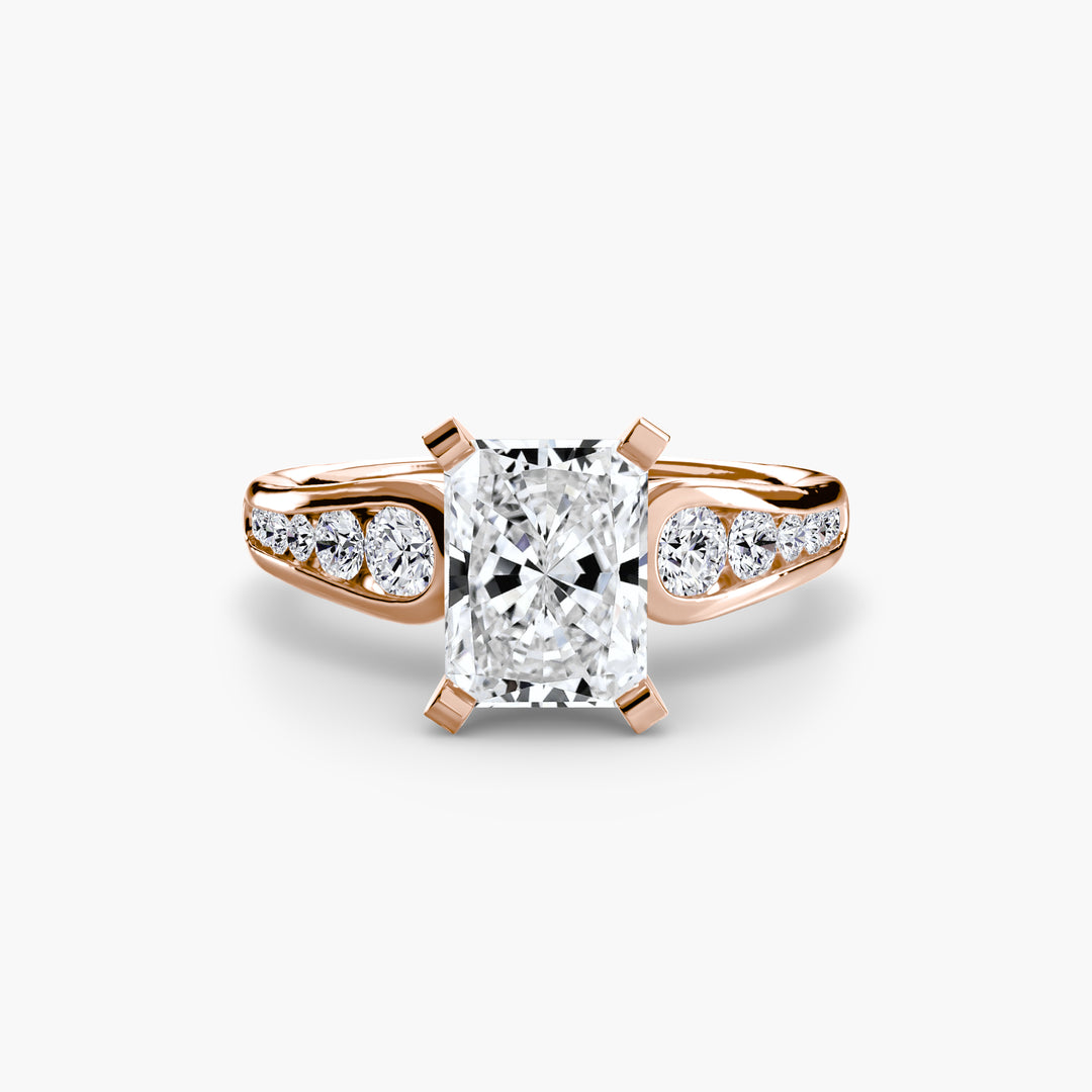 SYLVAN III Diamond Engagement Ring with a Channel-set Diamond Band