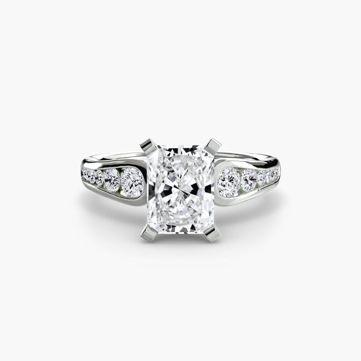 SYLVAN III Diamond Engagement Ring with a Channel-set Diamond Band