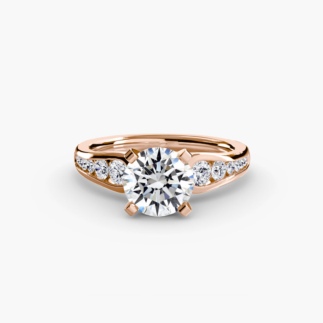 SYLVAN III Diamond Engagement Ring with a Channel-set Diamond Band