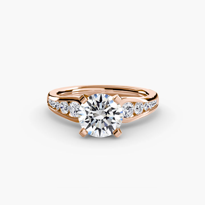 SYLVAN III Diamond Engagement Ring with a Channel-set Diamond Band