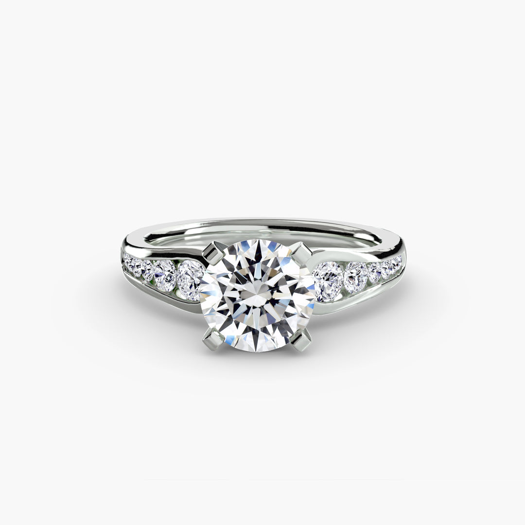 SYLVAN III Diamond Engagement Ring with a Channel-set Diamond Band