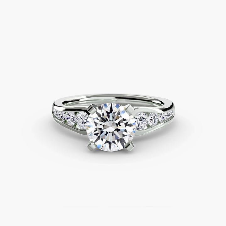 SYLVAN III Diamond Engagement Ring with a Channel-set Diamond Band