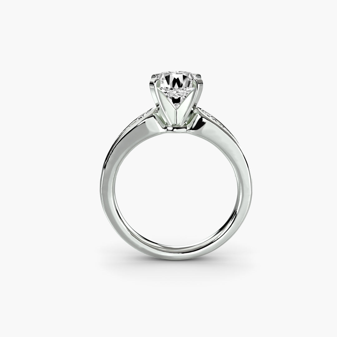 SYLVAN III Diamond Engagement Ring with a Channel-set Diamond Band