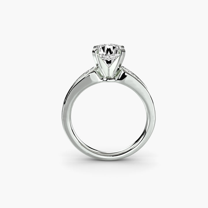 SYLVAN III Diamond Engagement Ring with a Channel-set Diamond Band