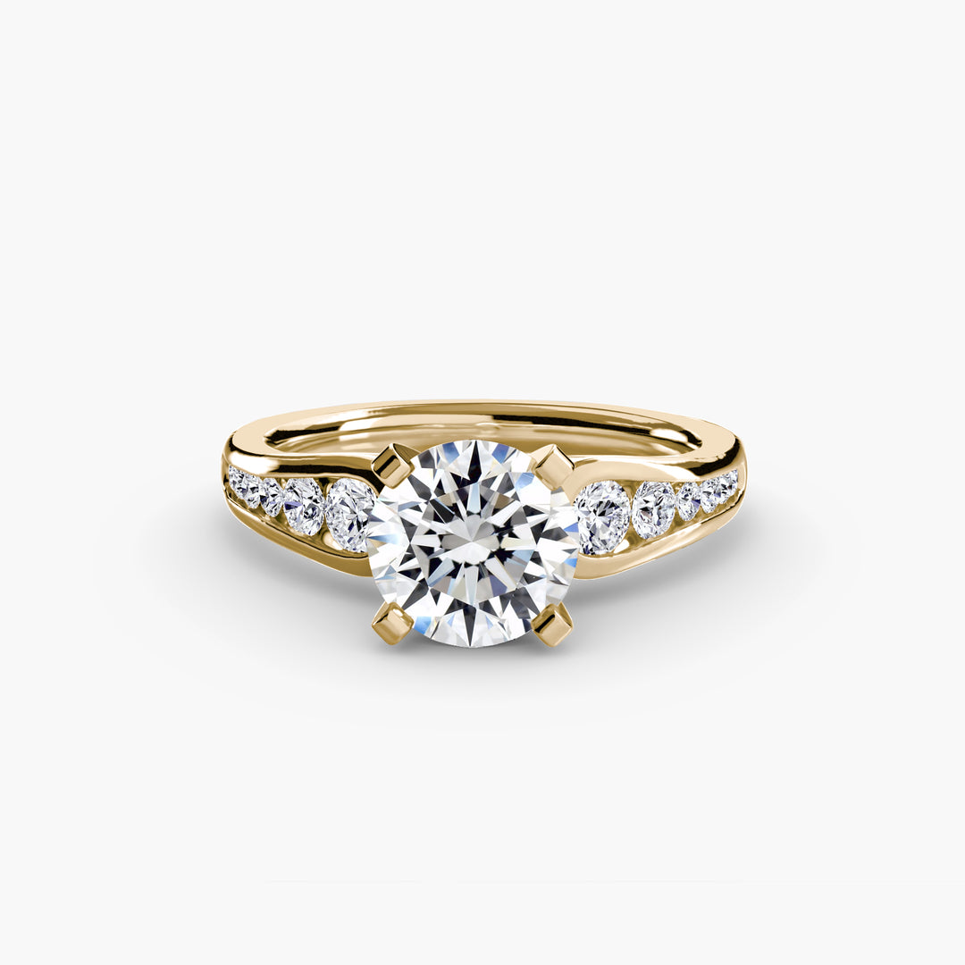 SYLVAN III Diamond Engagement Ring with a Channel-set Diamond Band