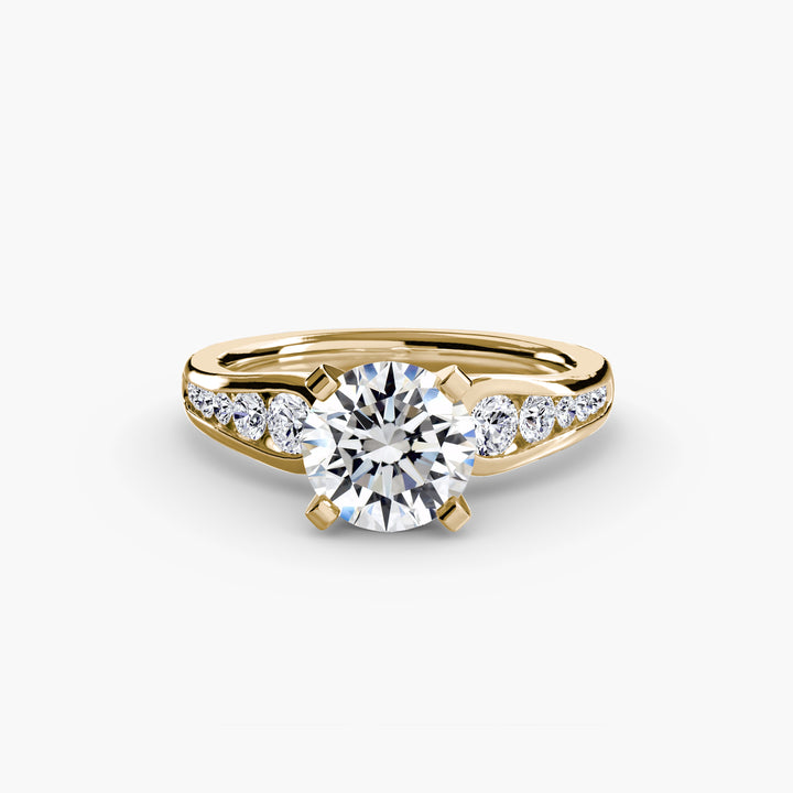 SYLVAN III Diamond Engagement Ring with a Channel-set Diamond Band