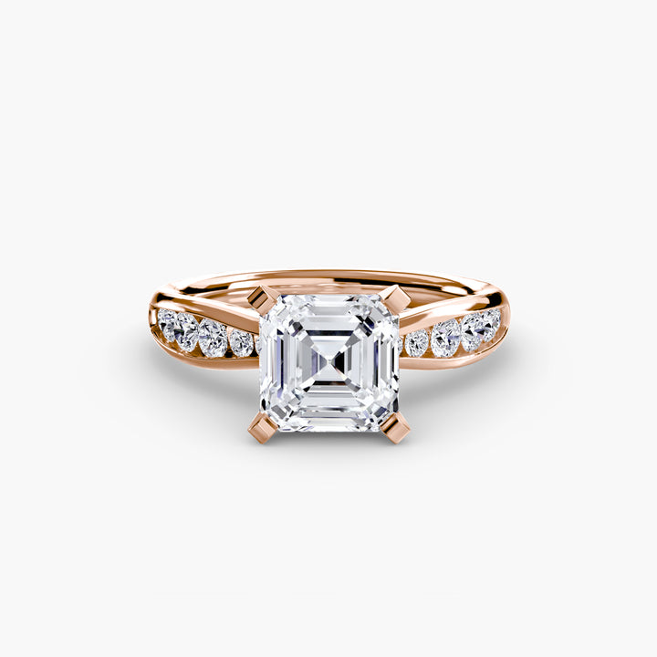 SYLVAN II Diamond Engagement Ring with a Channel-set Diamond Band