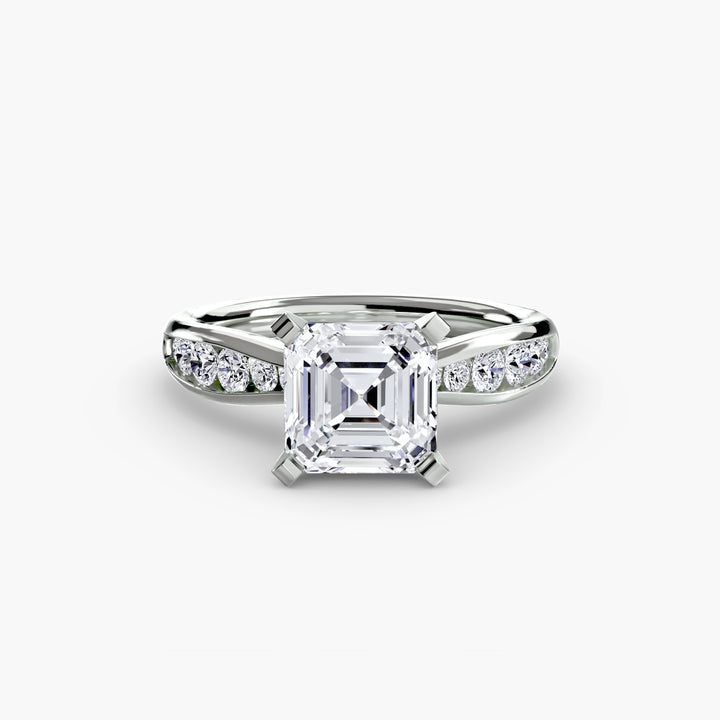 SYLVAN II Diamond Engagement Ring with a Channel-set Diamond Band