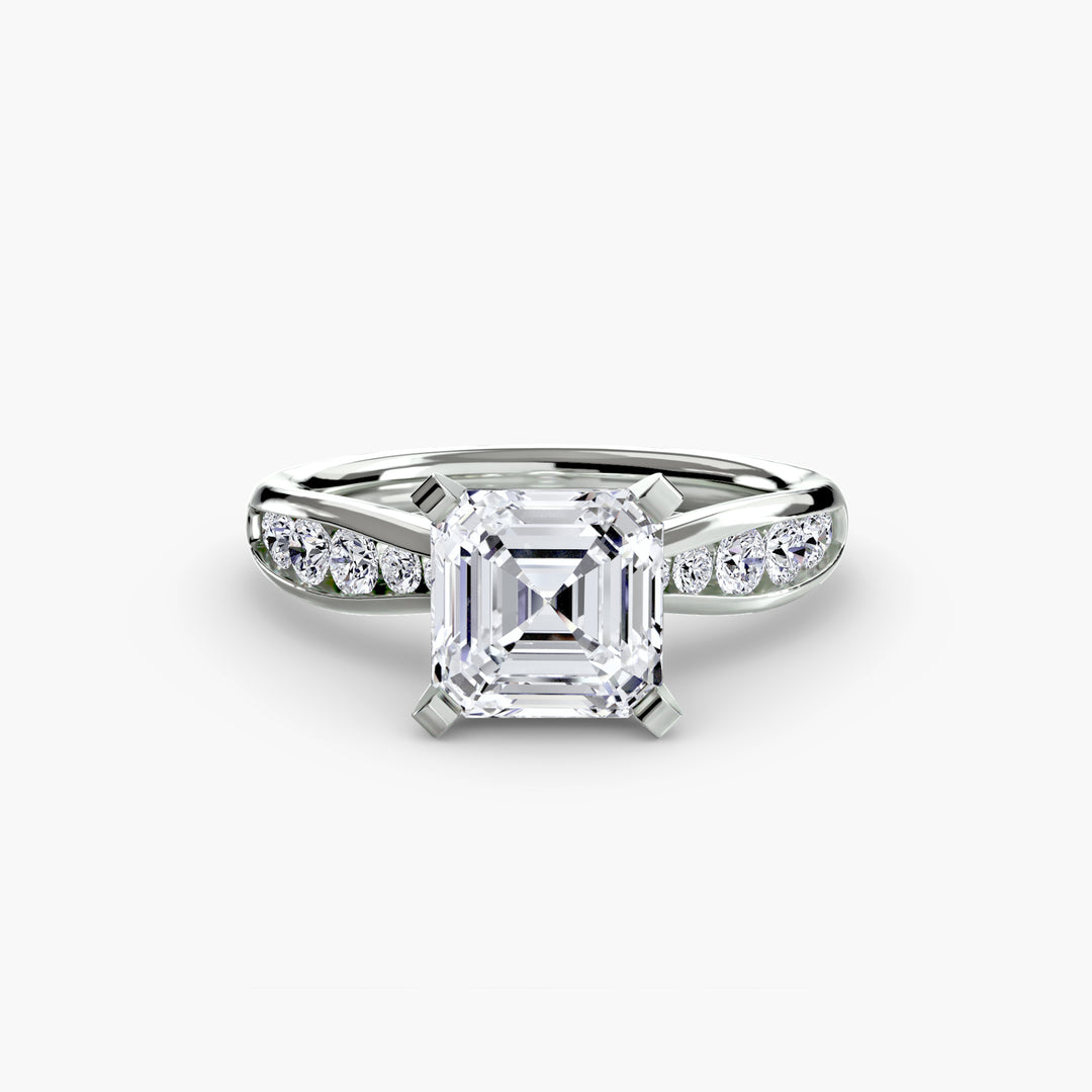 SYLVAN II Diamond Engagement Ring with a Channel-set Diamond Band