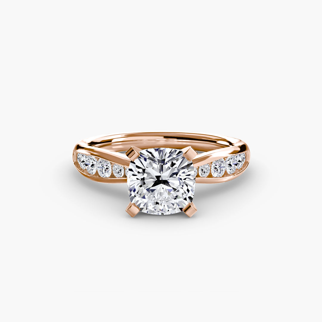 SYLVAN II Diamond Engagement Ring with a Channel-set Diamond Band