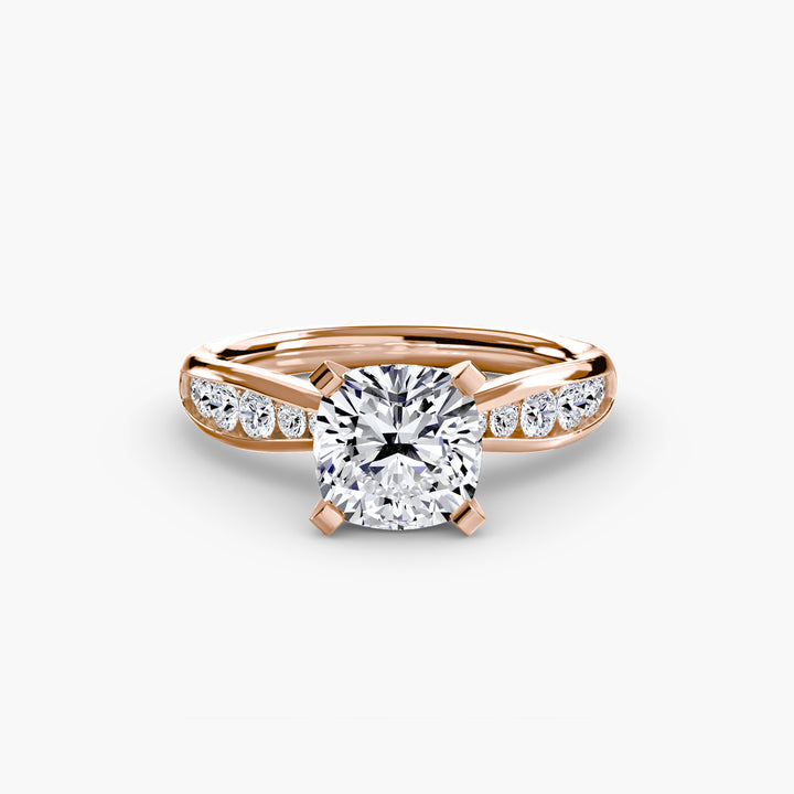 SYLVAN II Diamond Engagement Ring with a Channel-set Diamond Band