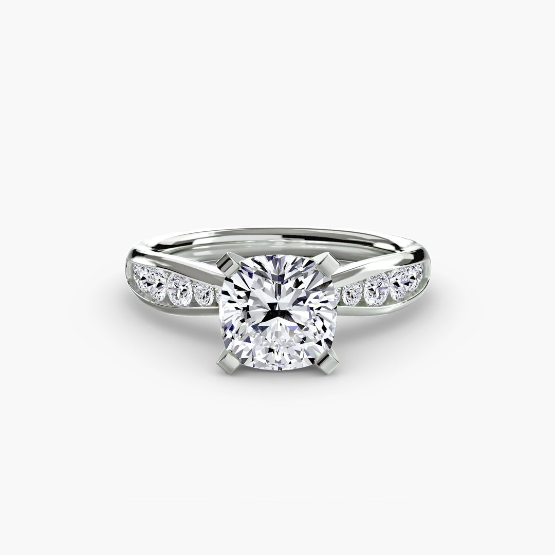 SYLVAN II Diamond Engagement Ring with a Channel-set Diamond Band