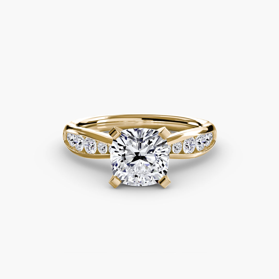 SYLVAN II Diamond Engagement Ring with a Channel-set Diamond Band