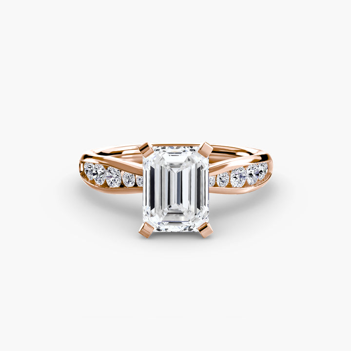 SYLVAN II Diamond Engagement Ring with a Channel-set Diamond Band