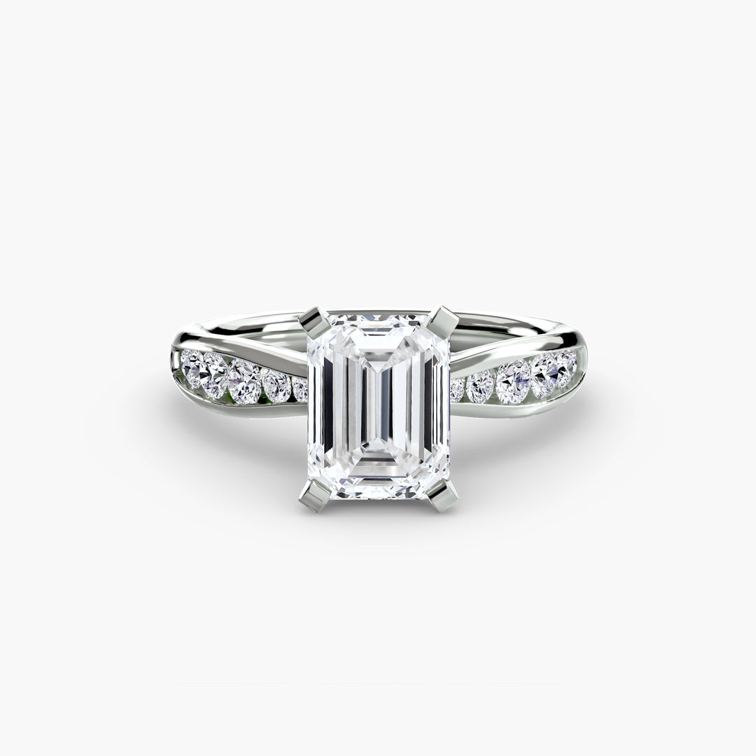 SYLVAN II Diamond Engagement Ring with a Channel-set Diamond Band