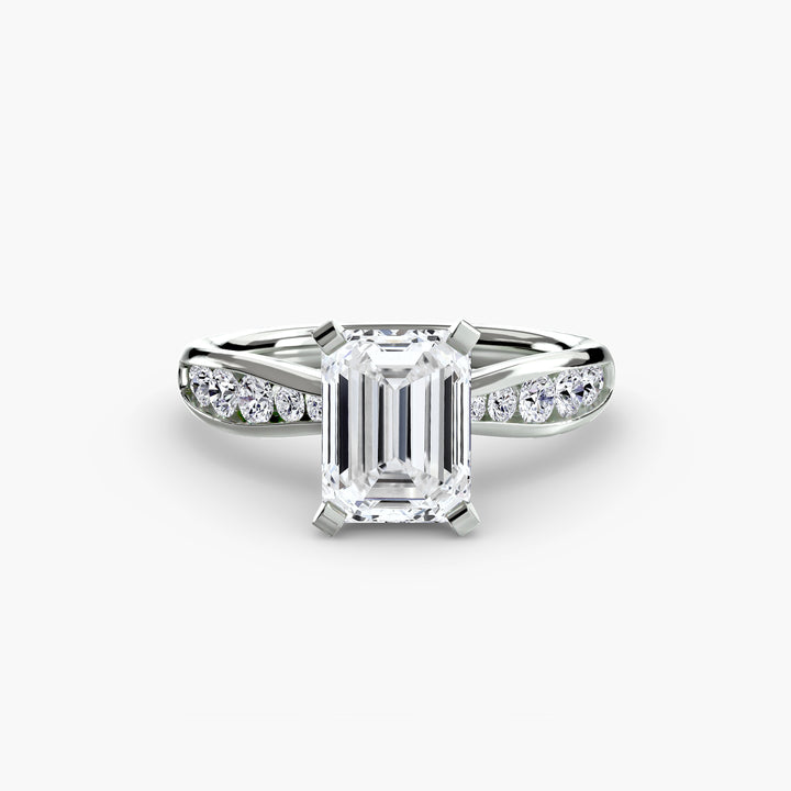 SYLVAN II Diamond Engagement Ring with a Channel-set Diamond Band