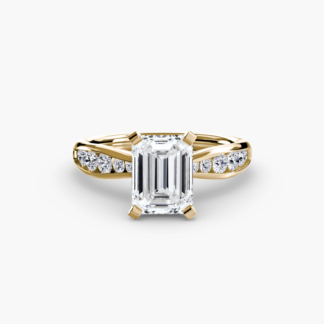 SYLVAN II Diamond Engagement Ring with a Channel-set Diamond Band